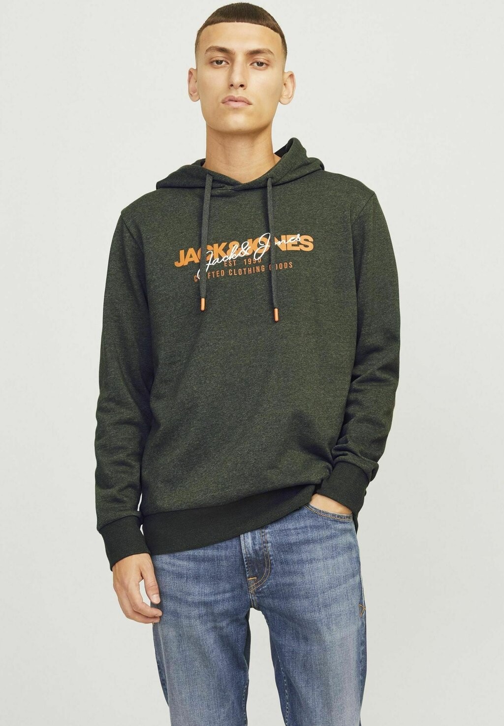 

Толстовка с капюшоном LOGO Jack & Jones, зеленый