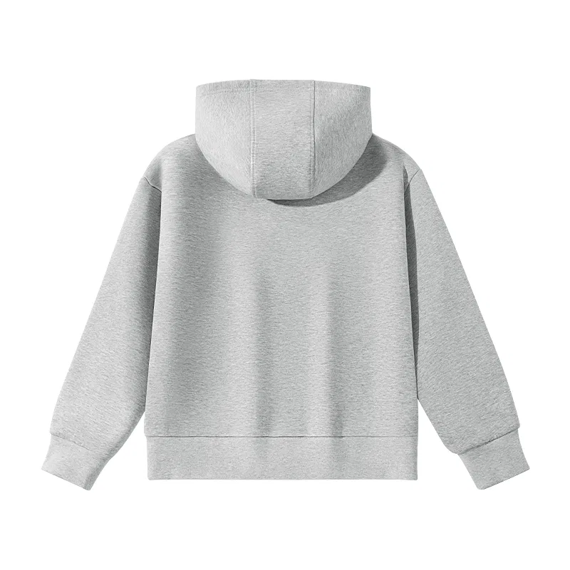 Детская толстовка с капюшоном PEAK Light Heather Gray/PK Black — фото 3