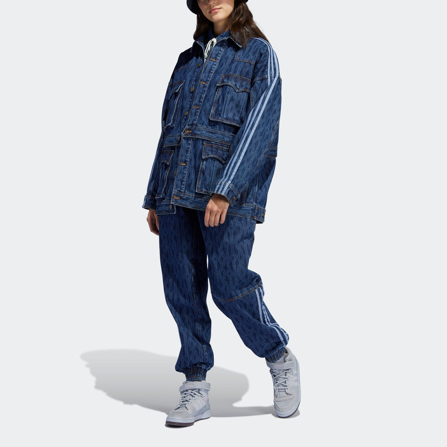 Куртка adidas originals x IVY PARK Crossover Cotton Loose Detachable Denim Jacket Blue, синий — фото 4