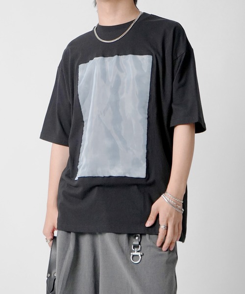 

Футболка с коротким рукавом, органза, укороченная Confirm, черный