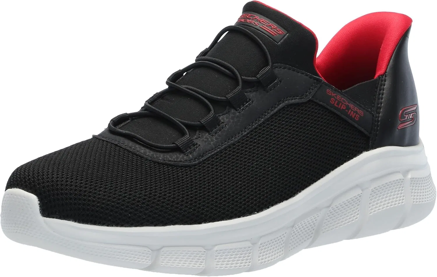 Мужские кроссовки Skechers Bobs Hands Free Slip-ins B Flex-Elevated Edge Trainers, Black