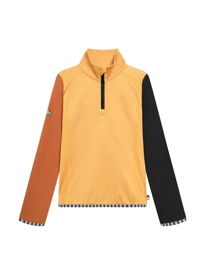 

WeeDo Футболка с длинными рукавами FOXDO золотисто-коричневого, коричневого и черного цветов