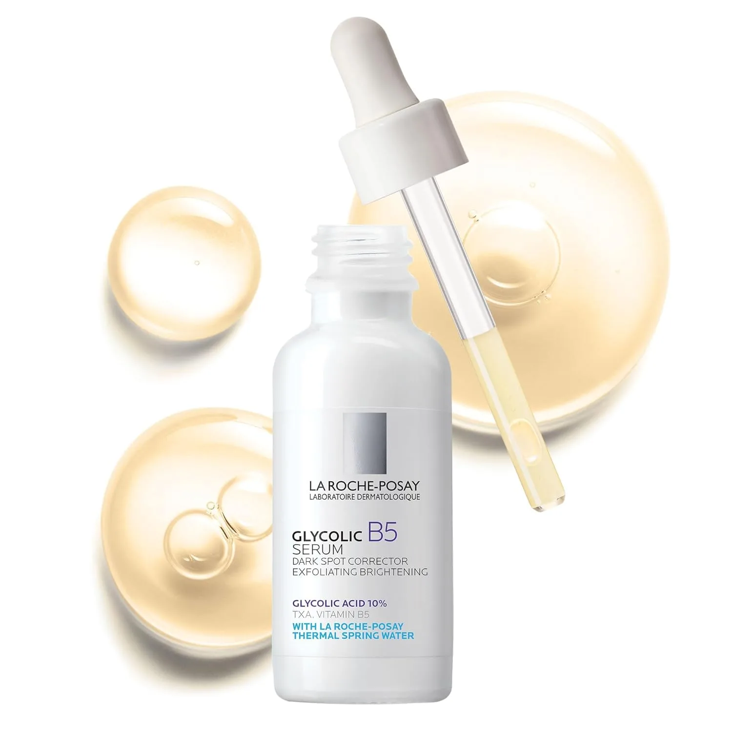 Сыворотка La Roche-Posay — С гликолевой кислотой, транексамовой кислотой, койевой кислотой и витамином B5 уменьшает
