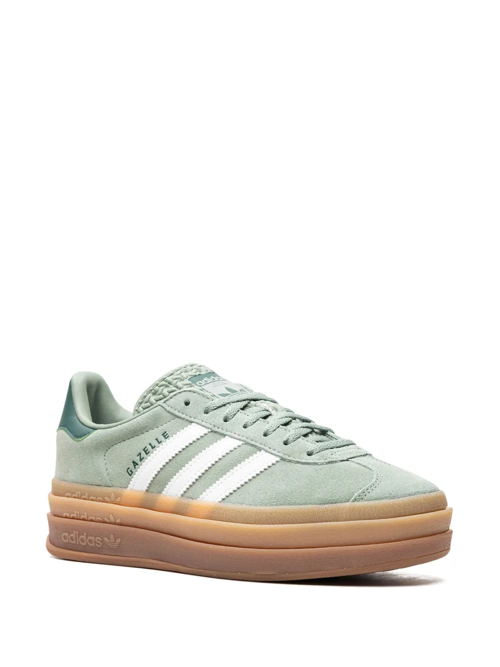 Кроссовки Gazelle Bold Silver Green Gum adidas, зеленый — фото 2
