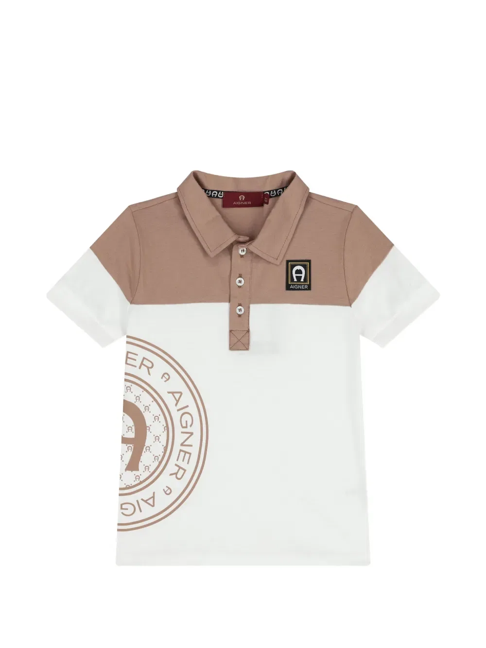 Поло с цветовыми блоками Aigner Kids, белый