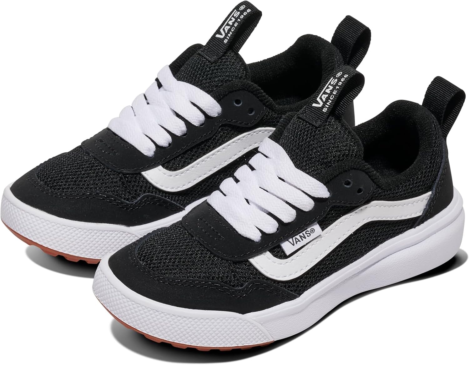 Кроссовки Vans для детей и подростков, Спортивная обувь для мальчиков и девочек для ходьбы, походов и моды, белый/черный — фото 2