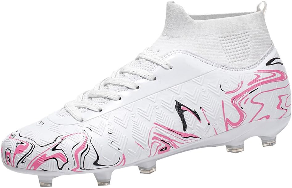 

Унисекс спортивные высокие кроссовки FG для футбола с длинными шипами SG Welrung, белый/розовый