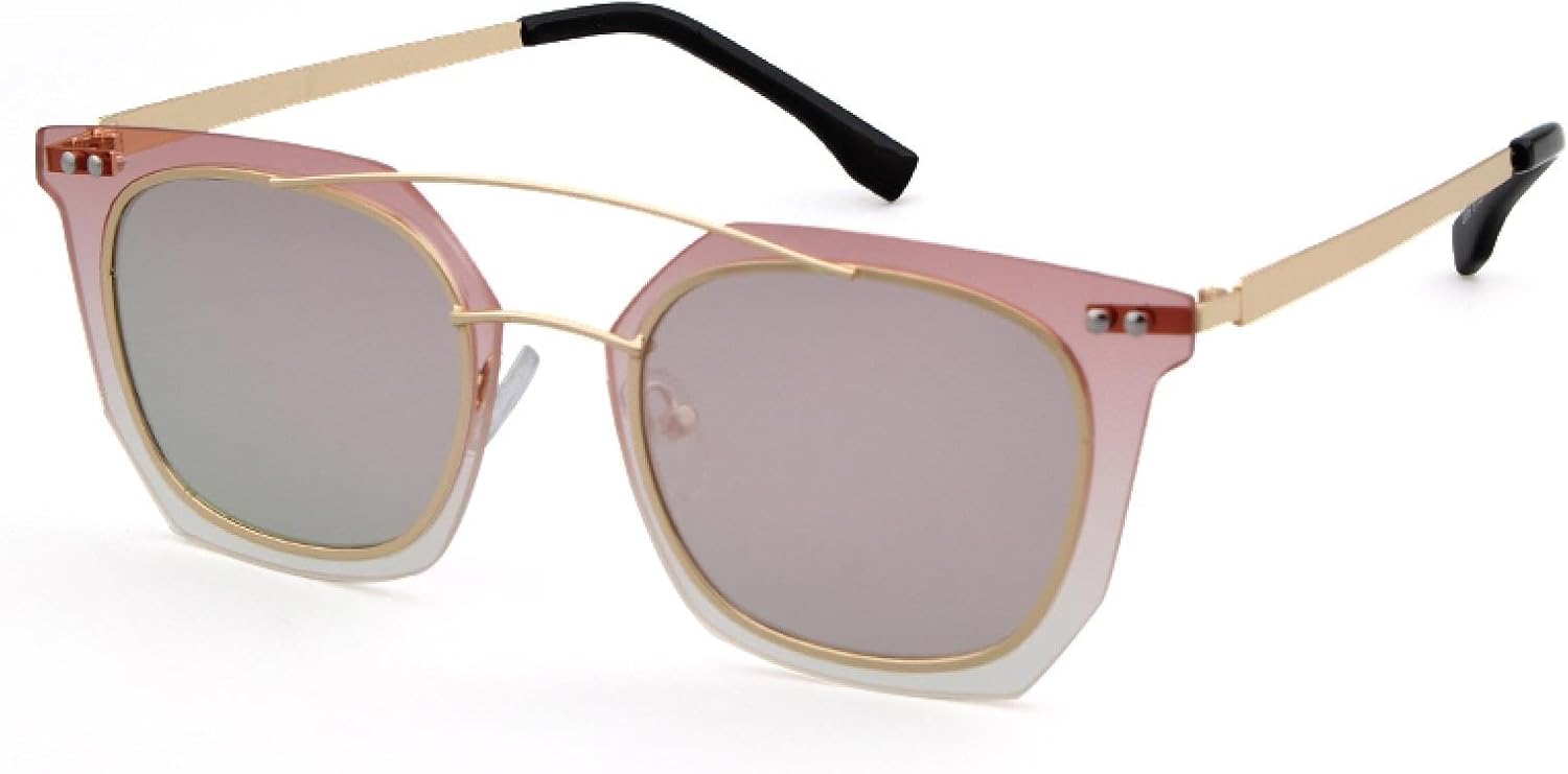 

Розовые ретро-солнцезащитные очки «кошачий глаз» в металлической оправе, мужские и женские, с двойной заклепкой на переносице, солнцезащитные очки с защитой от УФ-излучения UV400 WNCKSQ, C4 Pink