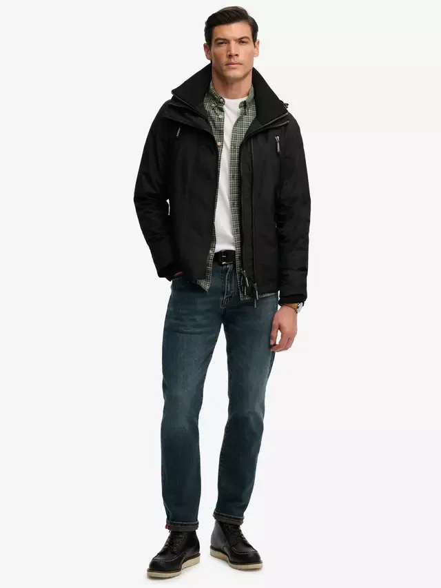 Ветровка с капюшоном в горном стиле, черная Superdry — фото 3