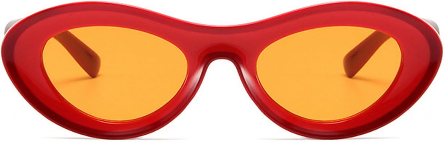 

Овальные солнцезащитные очки для женщин 2024 года, стильные, разноцветные, для активного отдыха, модные для мужчин, дизайнерские, с защитой от УФ-излучения, для пляжных вечеринок mincl, Red