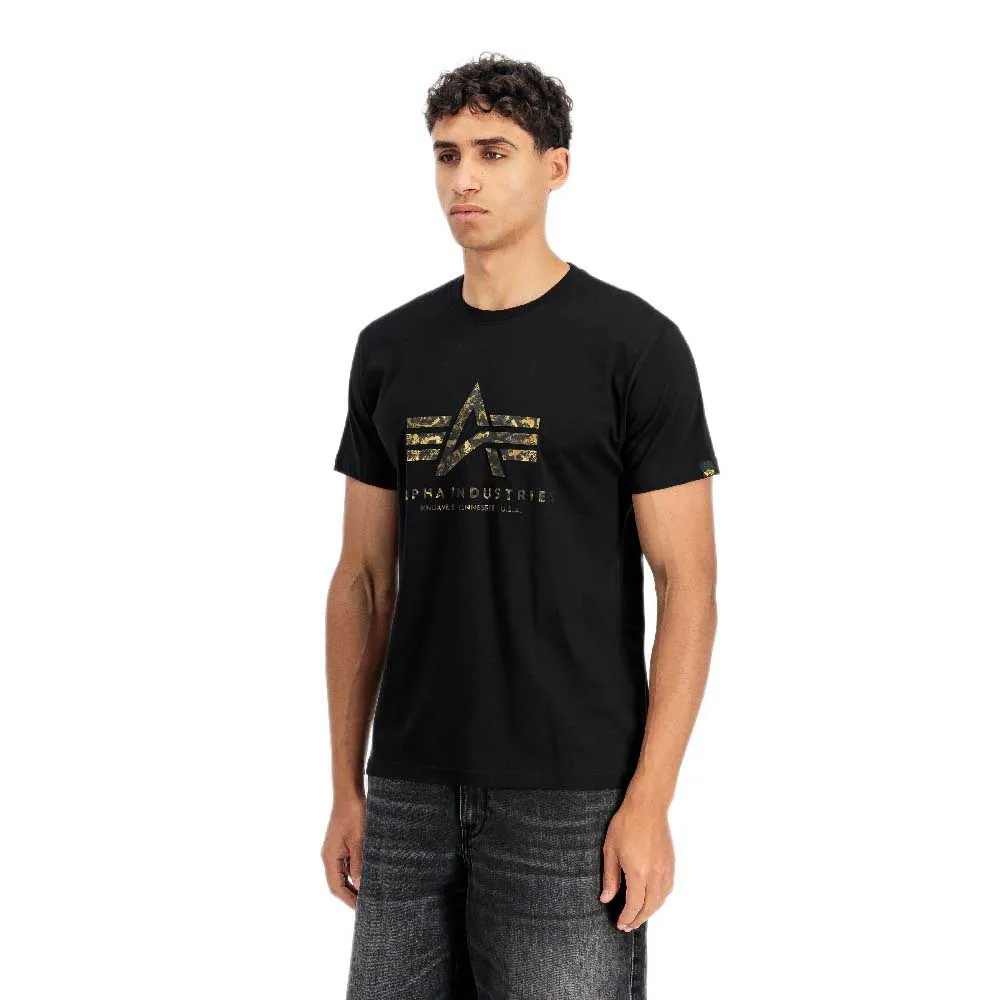 

Футболка с коротким рукавом Alpha Industries Basic Effect Print, черный