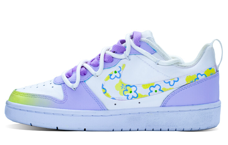 

Кроссовки Nike Court Borough Skateboard Shoes Women's Low-Top White Purple, Фиолетовый, Кроссовки Nike Court Borough Skateboard Shoes Women's Low-Top White Purple