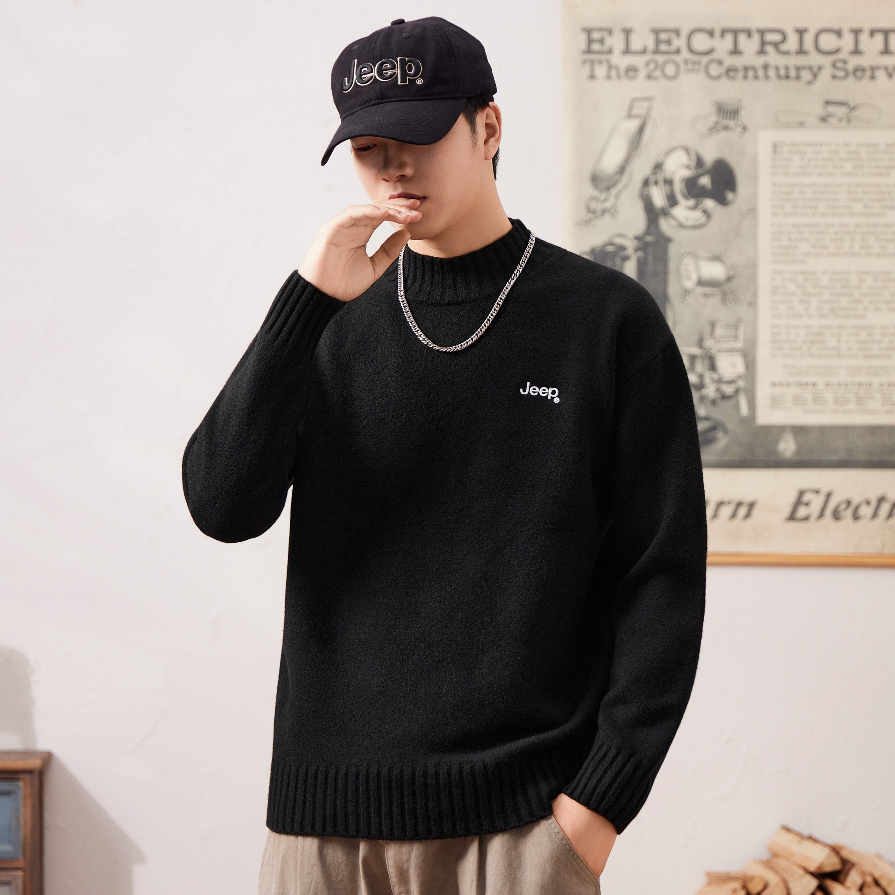 

Свитер Leisure Collection Unisex Jeep, серый фиолетовый