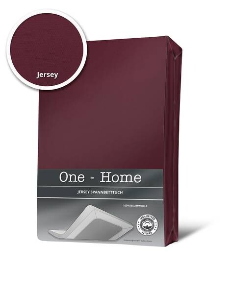 

Простынь на подгонке One-Home Jersey bordeaux 200x200cm, 200x25x200 см, бордовый