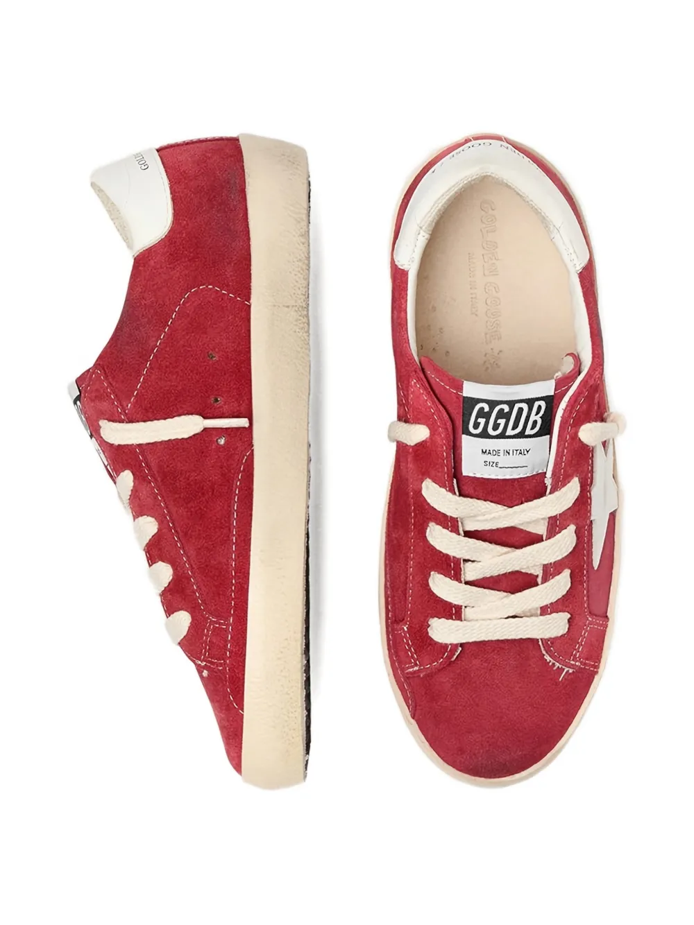 Замшевые кроссовки Super-Star Golden Goose Kids, красный — фото 3