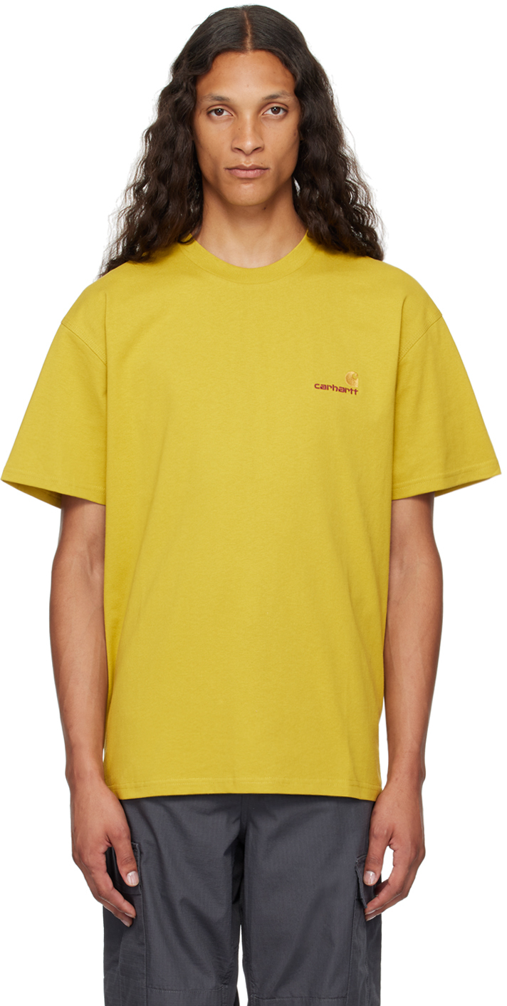 

Желтая американская крипта футболка Carhartt Work In Progress