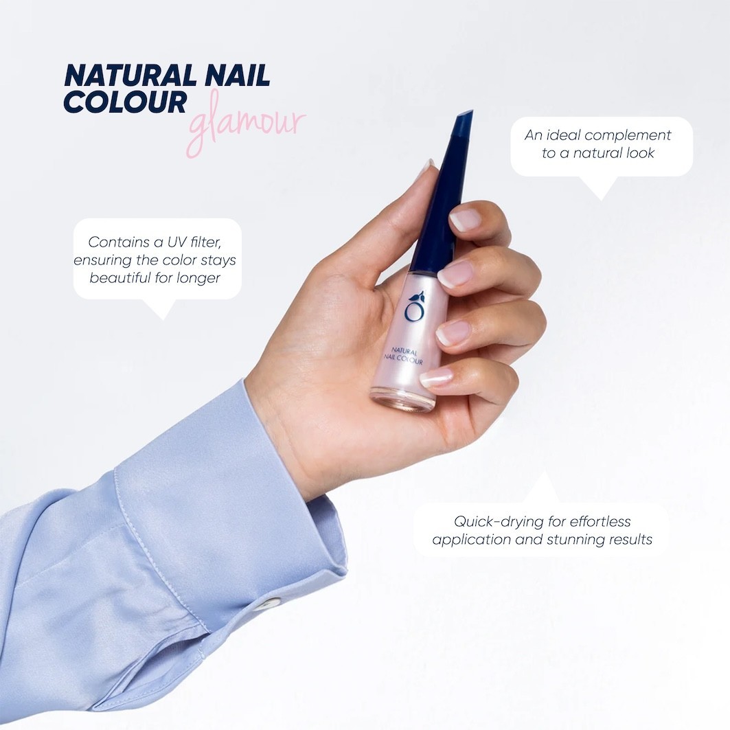 Лак для ногтей handpflege natural nail colour glitter Herome Cosmetics, glamour, объем 8 мл — фото 3