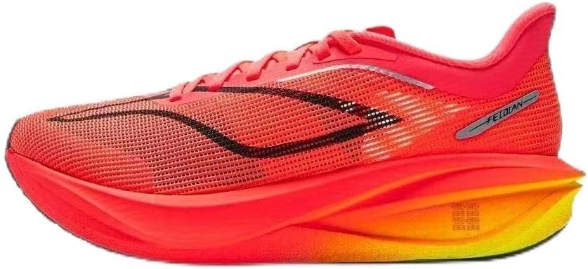 

Мужские беговые кроссовки с углеродной плитой, легкие, дышащие, с амортизацией, для ходьбы, тенниса, нескользящие спортивные обувь Generic, красный