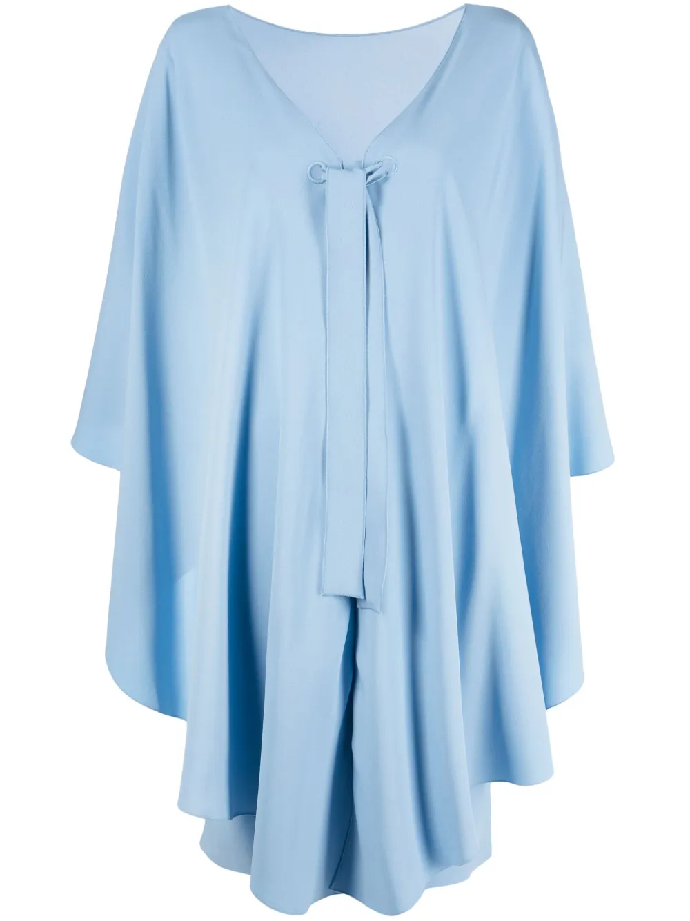 

Платье с драпировкой и бантом Alberta Ferretti, синий