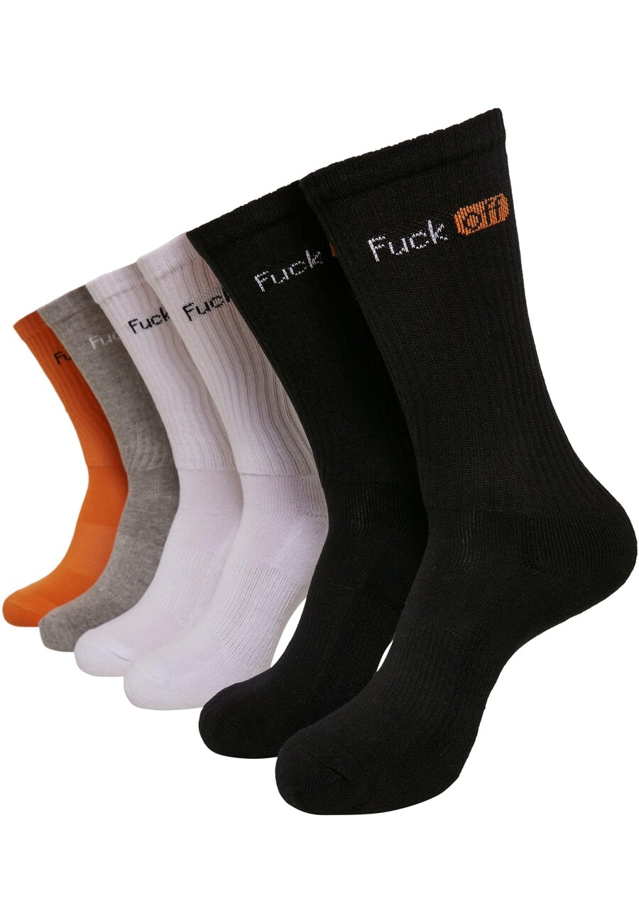 

Носки Mister Tee Socks, цвет mottled grey/orange/black/white