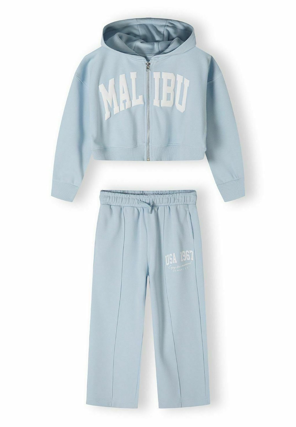 Толстовка на молнии CROPPED ZIP THROUGH AND WIDE LEG SET MINOTI, синий — фото 2