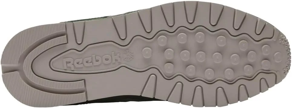 Кроссовки Reebok Unisex Adult Classic Leather V1, зеленый/серый/зеленый — фото 4