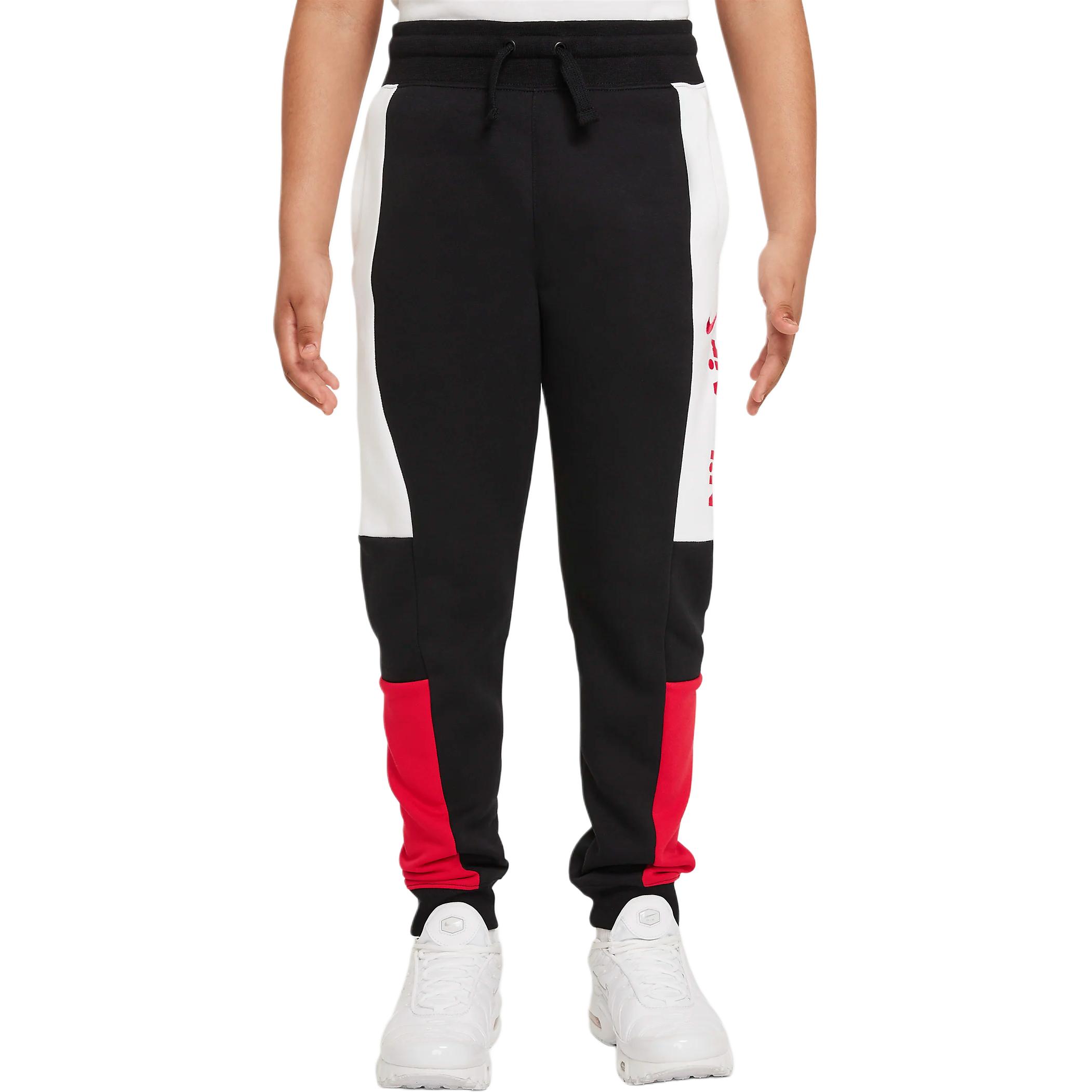 Nike Брюки Air Moderate Unisex для подростков черный/белый/University Red — фото 3