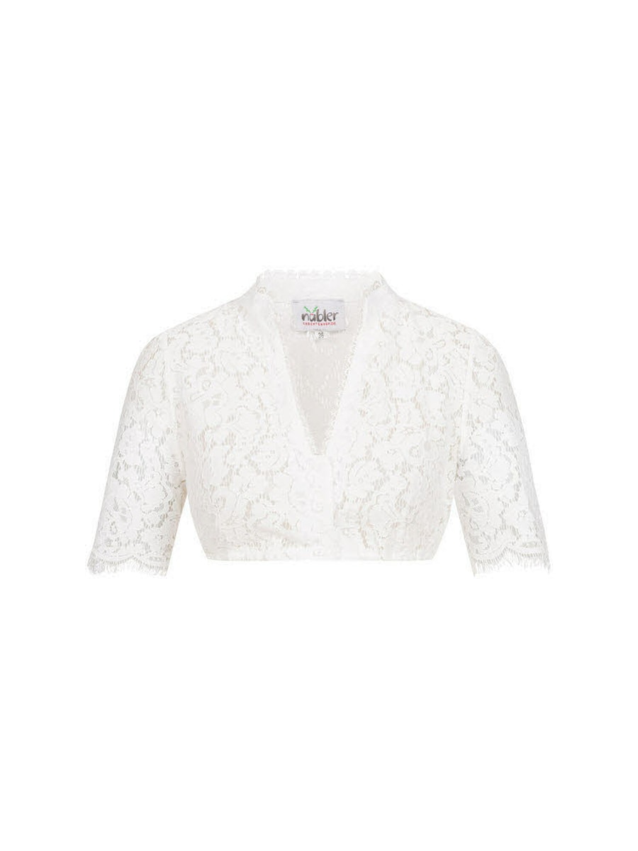 

Традиционная блузка Trachtenhof Nübler Dirndlbluse kurzarm Melani, Natural White