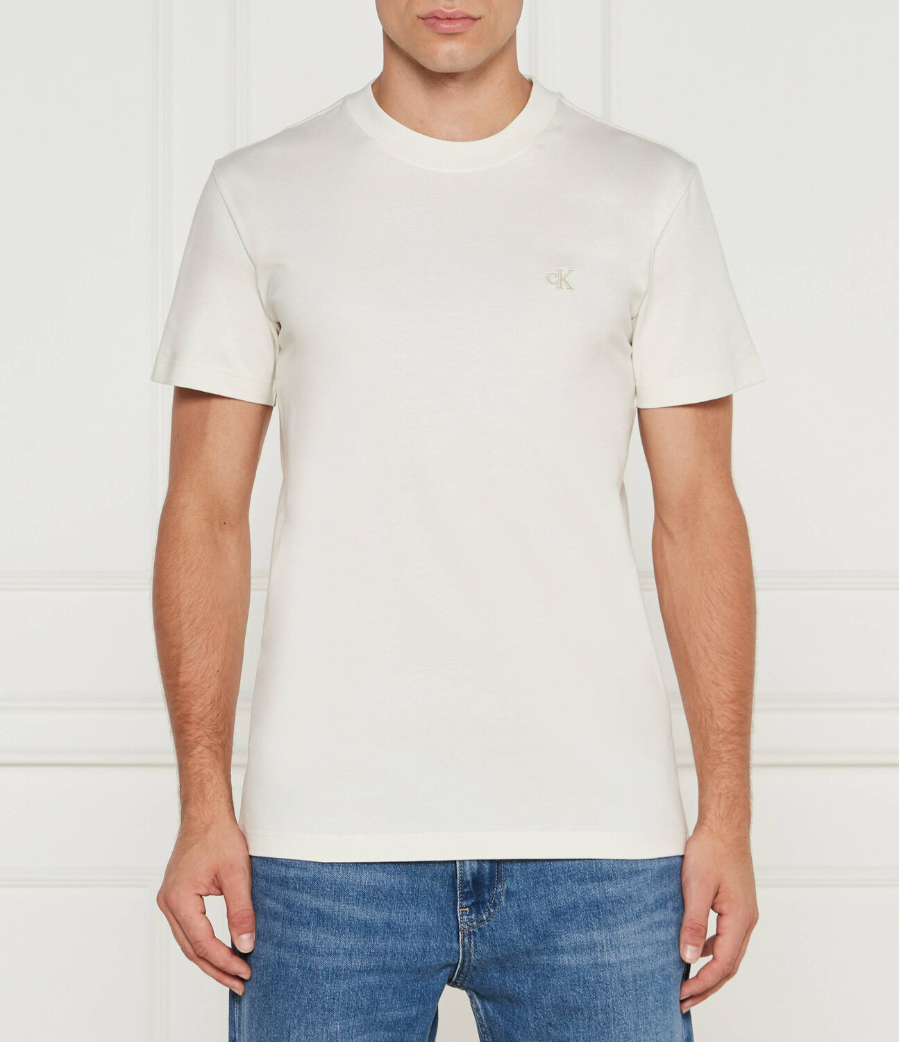 

Футболка CALVIN KLEIN JEANS Regular Fit, экрю