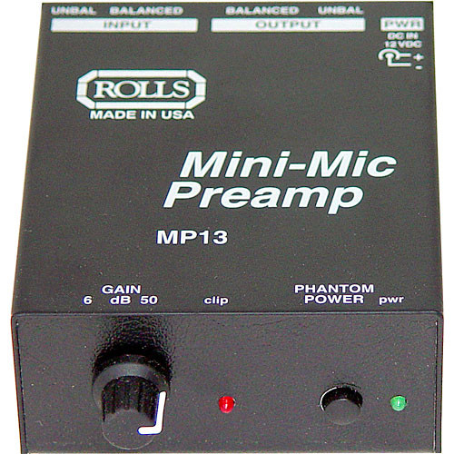 

Микрофонный предусилитель Rolls MP13 Mini-Mic Preamp MP13
