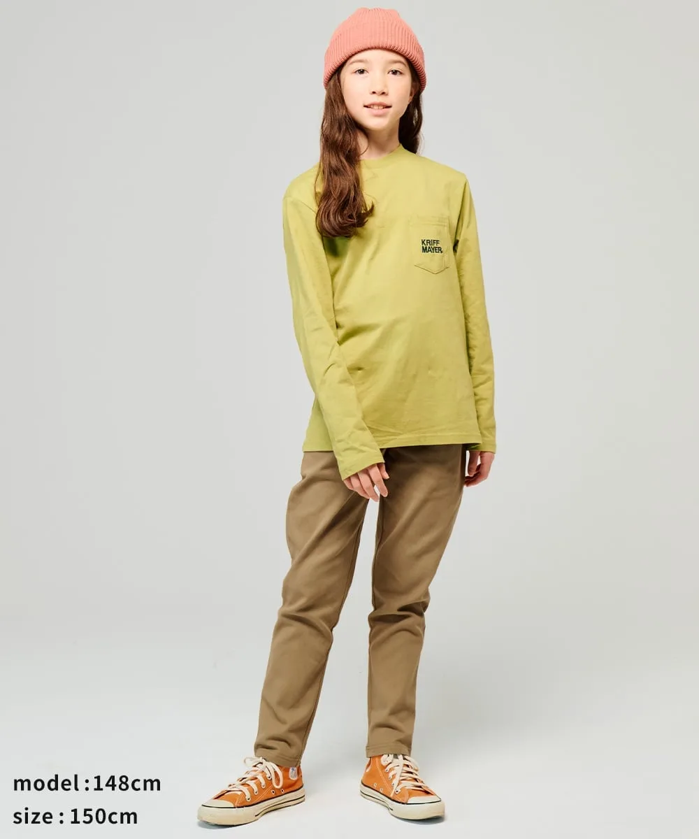 (К) Хлопковые брюки зауженного кроя с начесом KRIFF MAYER, BEIGE — фото 4