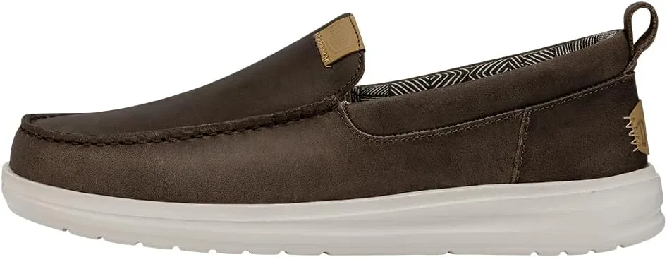 Туфли HEYDUDE GEMÜTLICH Mokassin Mann Wally Grip MOC Craft Leather BRAUN, Brown