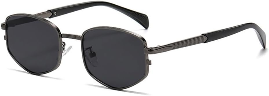 

Ретро-солнцезащитные очки Polygon Metal для женщин, роскошные, с градиентным переходом цвета, защита от УФ-излучения UV400, мужские солнцезащитные очки, SUN4337 Generic, Gun Grey