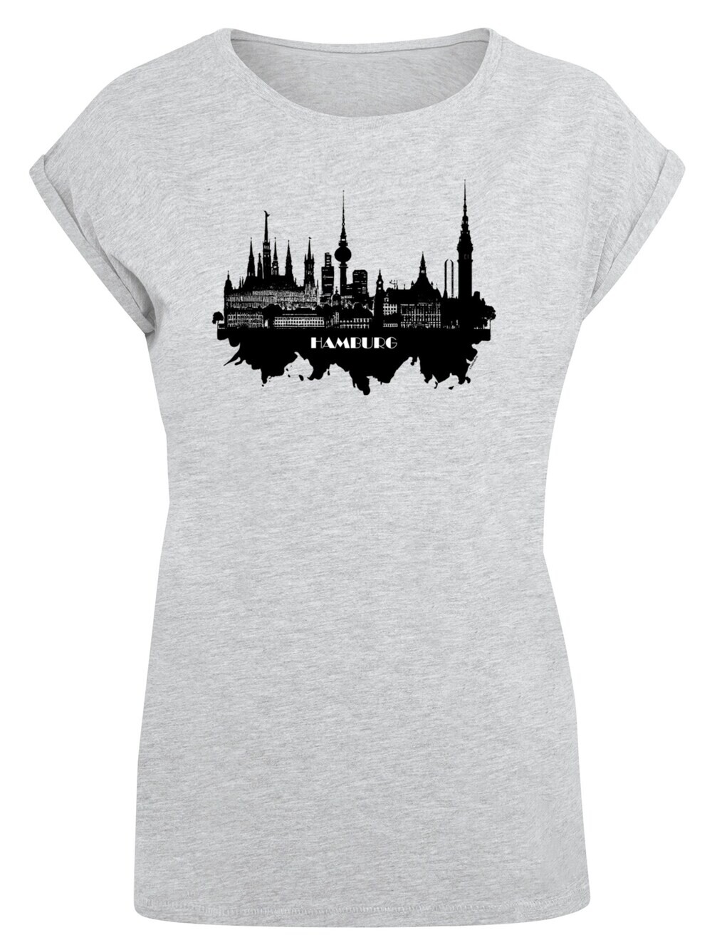 

Рубашка F4NT4STIC Cities Collection - Hamburg skyline, серый