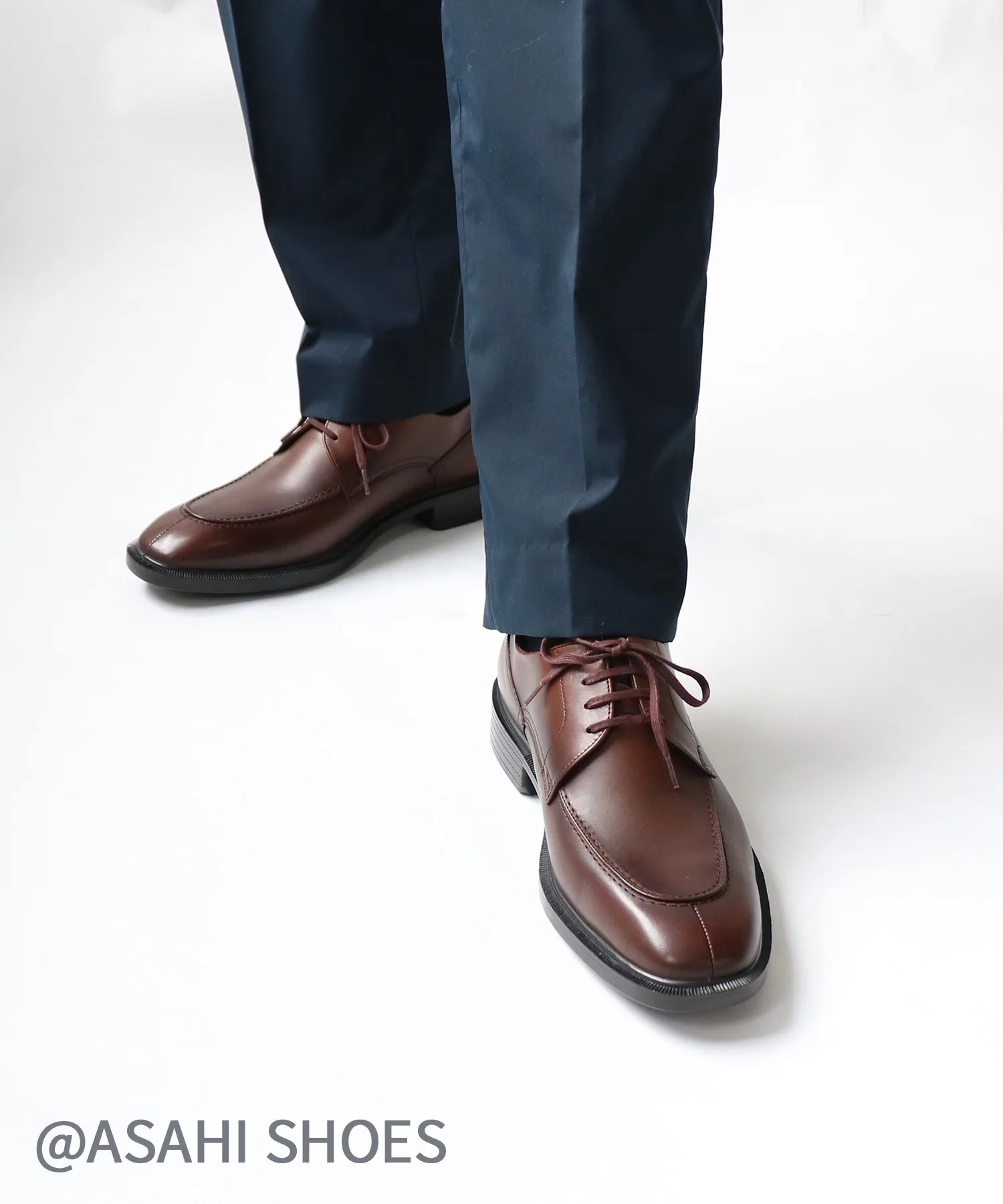 Мужские водонепроницаемые кожаные туфли ASAHI SHOES TK3308 коричневые