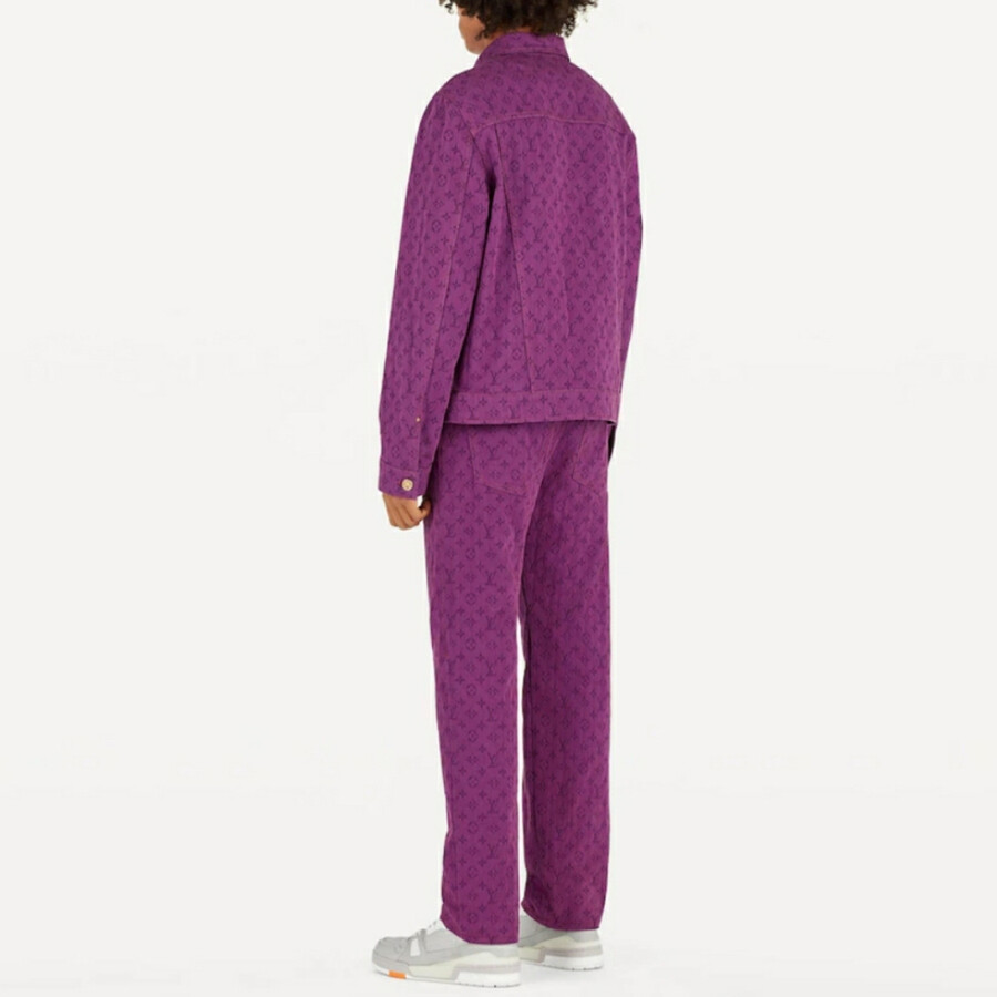 Новые квартальные продукты LV Jeans Men Purple Louis Vuitton, фиолетовый — фото 4