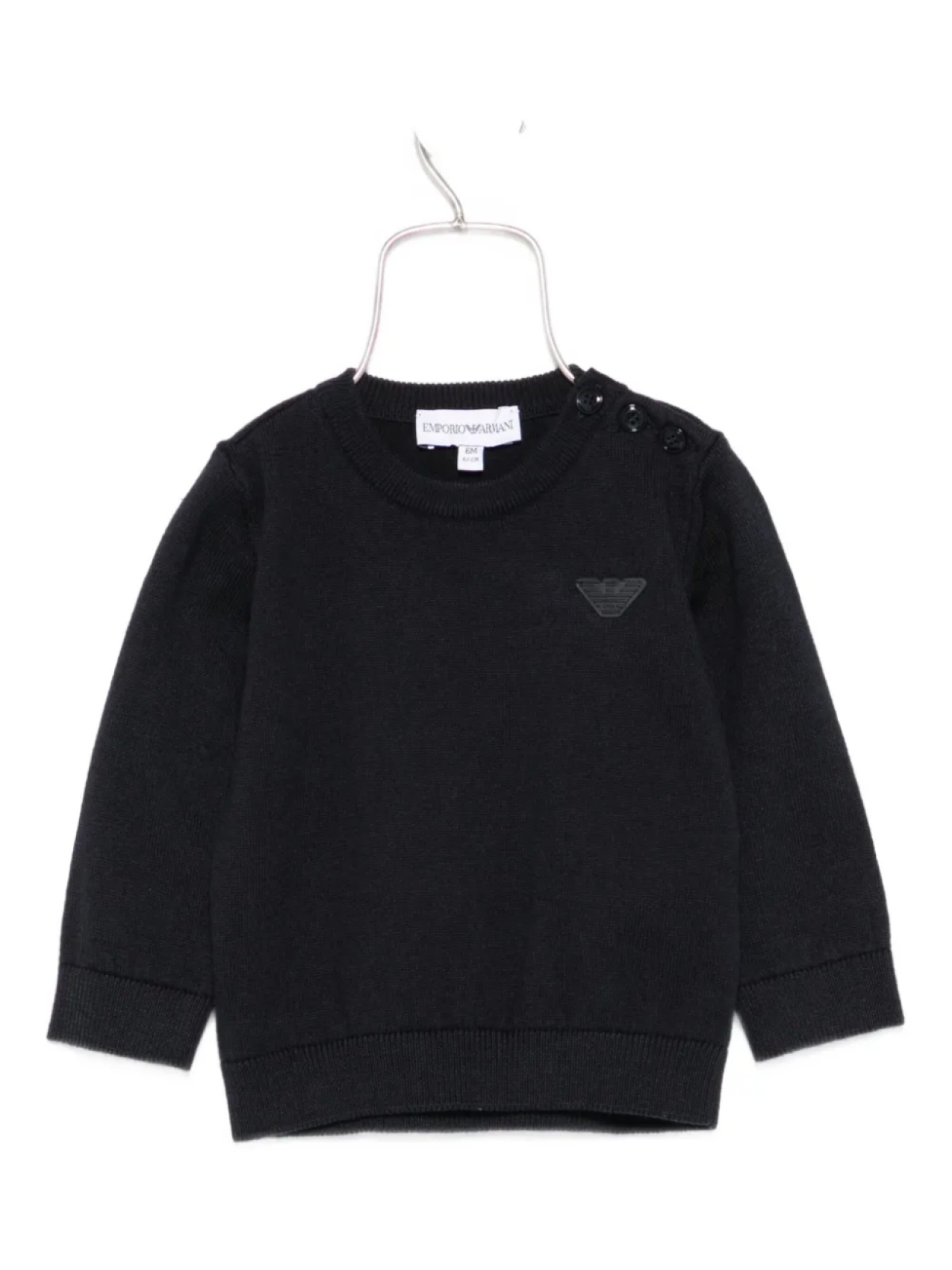 

Свитер с пуговицами-логотипом орла Emporio Armani Kids, синий