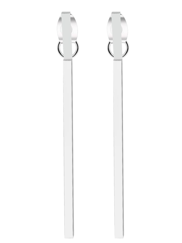 

Adeliás Женские серьги - Серьги-гвоздики из нержавеющей стали серебристого цвета