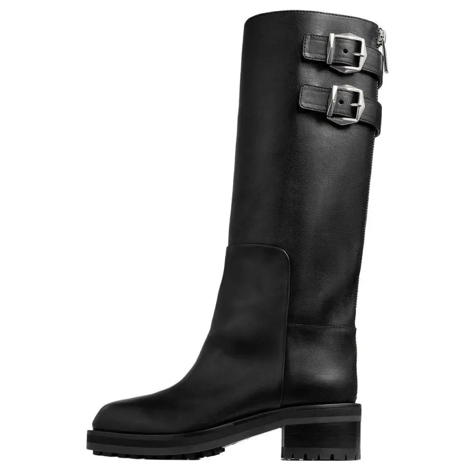 Jimmy Choo Сапоги Brooklyn, черные, женские, высота 5 см