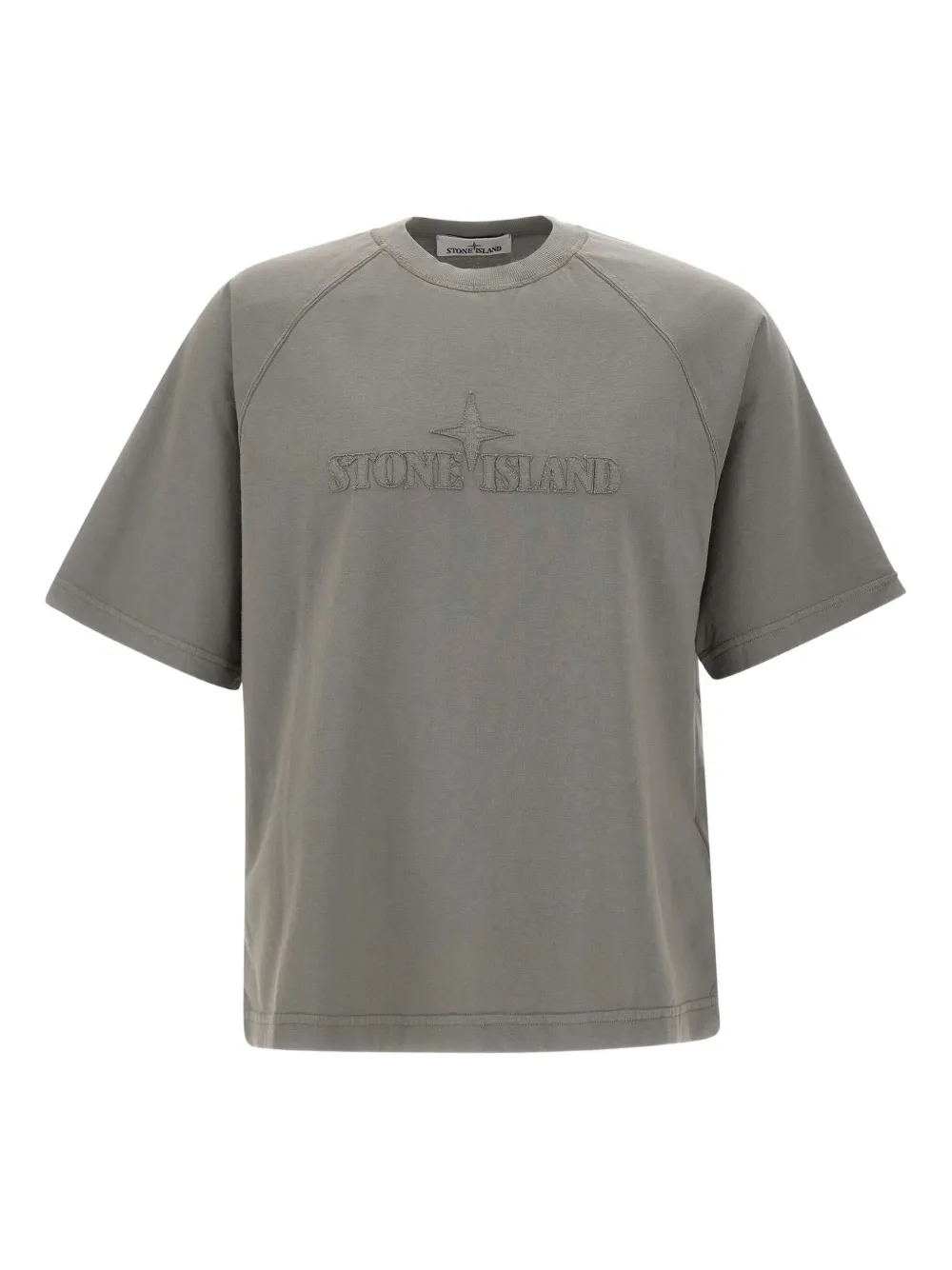 

Футболка с рукавами реглан и логотипом Stone Island, серый