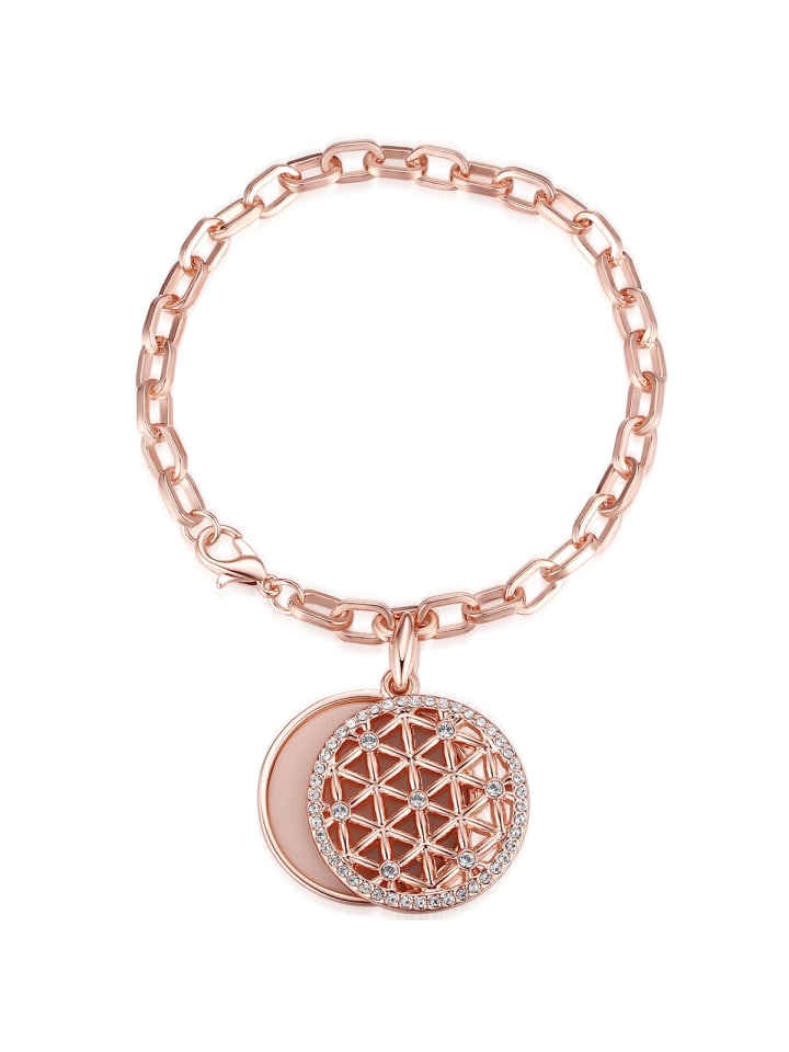 

Lulu & Jane Браслет из металлического сплава, украшенный кристаллами Swarovski в оправе из розового золота