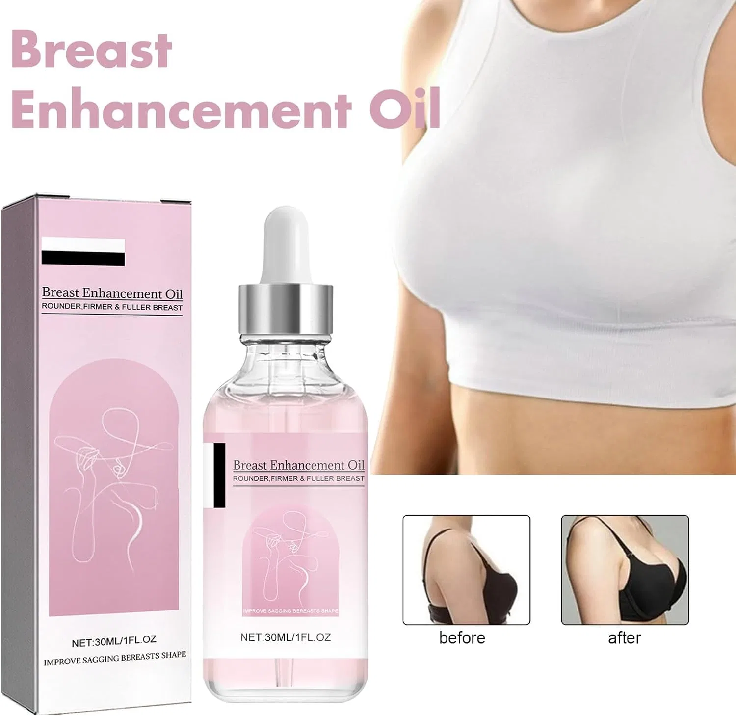 Масло для груди Bust Enhancement Oil, 30 мл Generic — фото 3