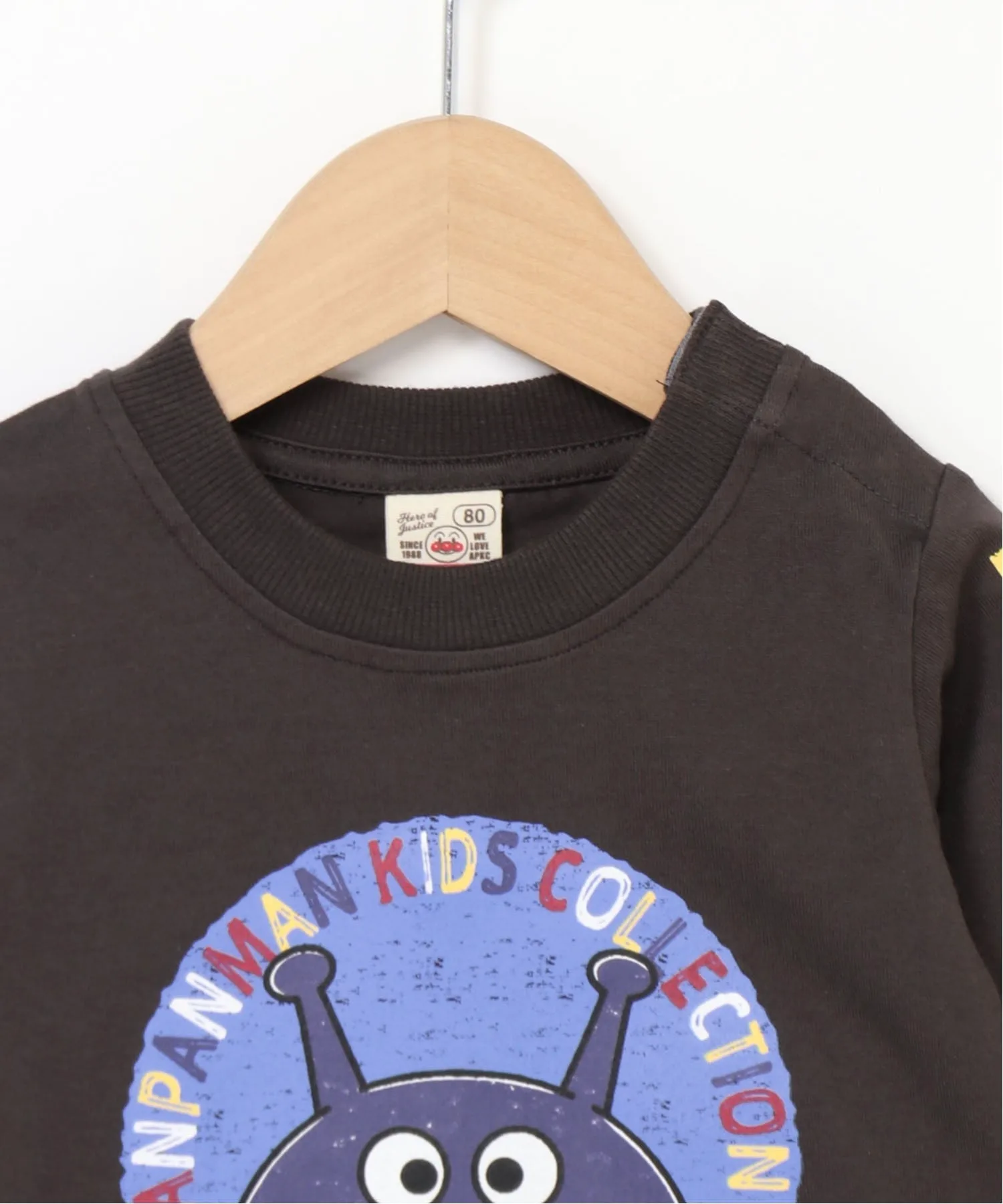 Детская коллекция ANPANMAN/(K) Футболка с длинным рукавом Baikinman Kokin-chan Hyokkori Anpanman Kids Collection, black — фото 4