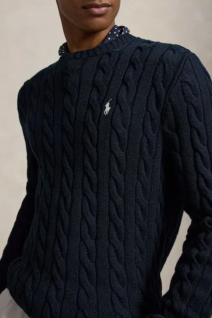 Свитер классический Polo Ralph Lauren, синий — фото 4