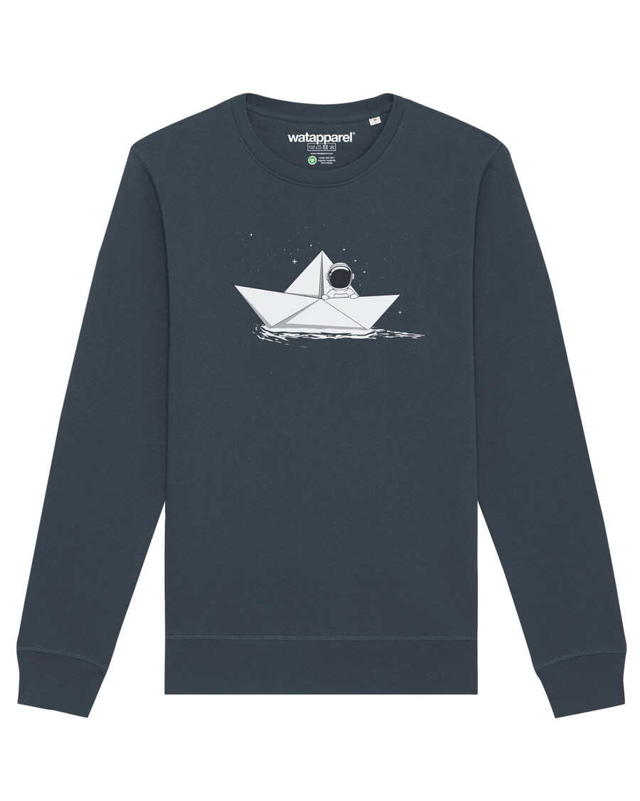 

Свитер Watapparel Sweatshirt Astronaut in paper boat, антрацит