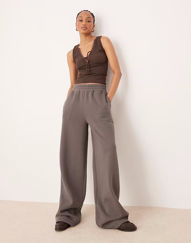 

Высокие прямые джоггеры ASOS DESIGN серого цвета ASOS Tall