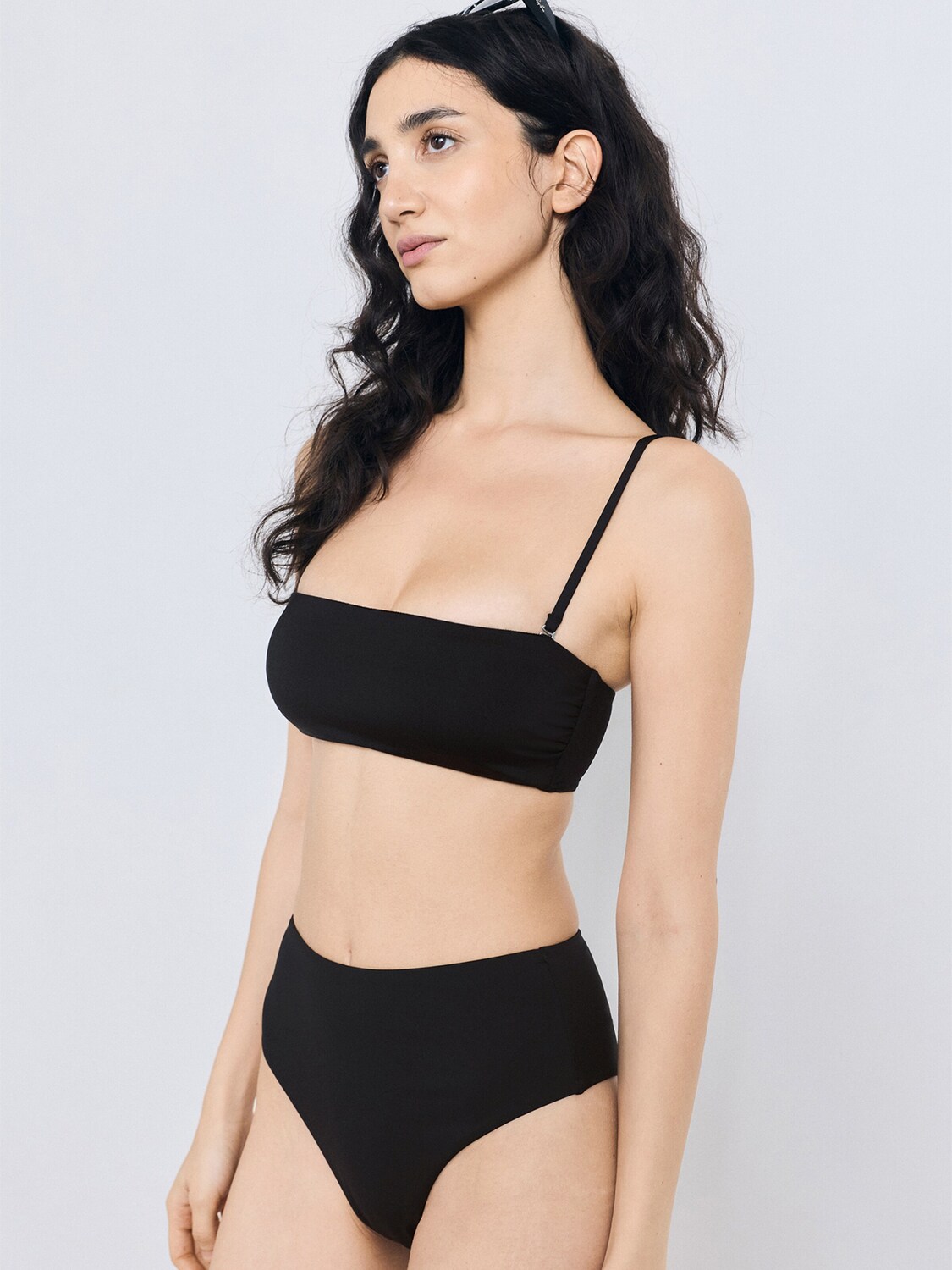 Calvin Klein Swimwear Топ-бандо для бикини в черном цвете — фото 3
