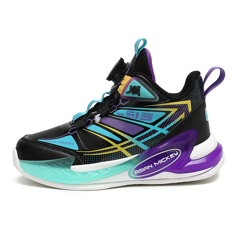 

Детские баскетбольные кроссовки для детей ASIAN MICKEY, черный/белый