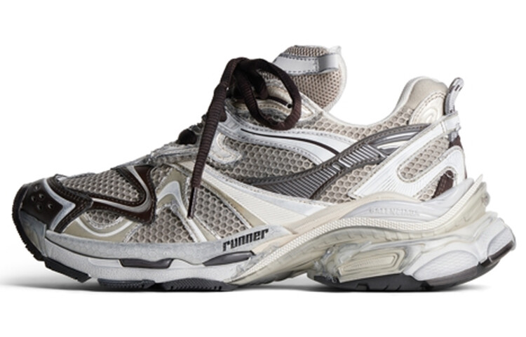 

Кроссовки мужские Balenciaga Runner массивные, белый / серебряный