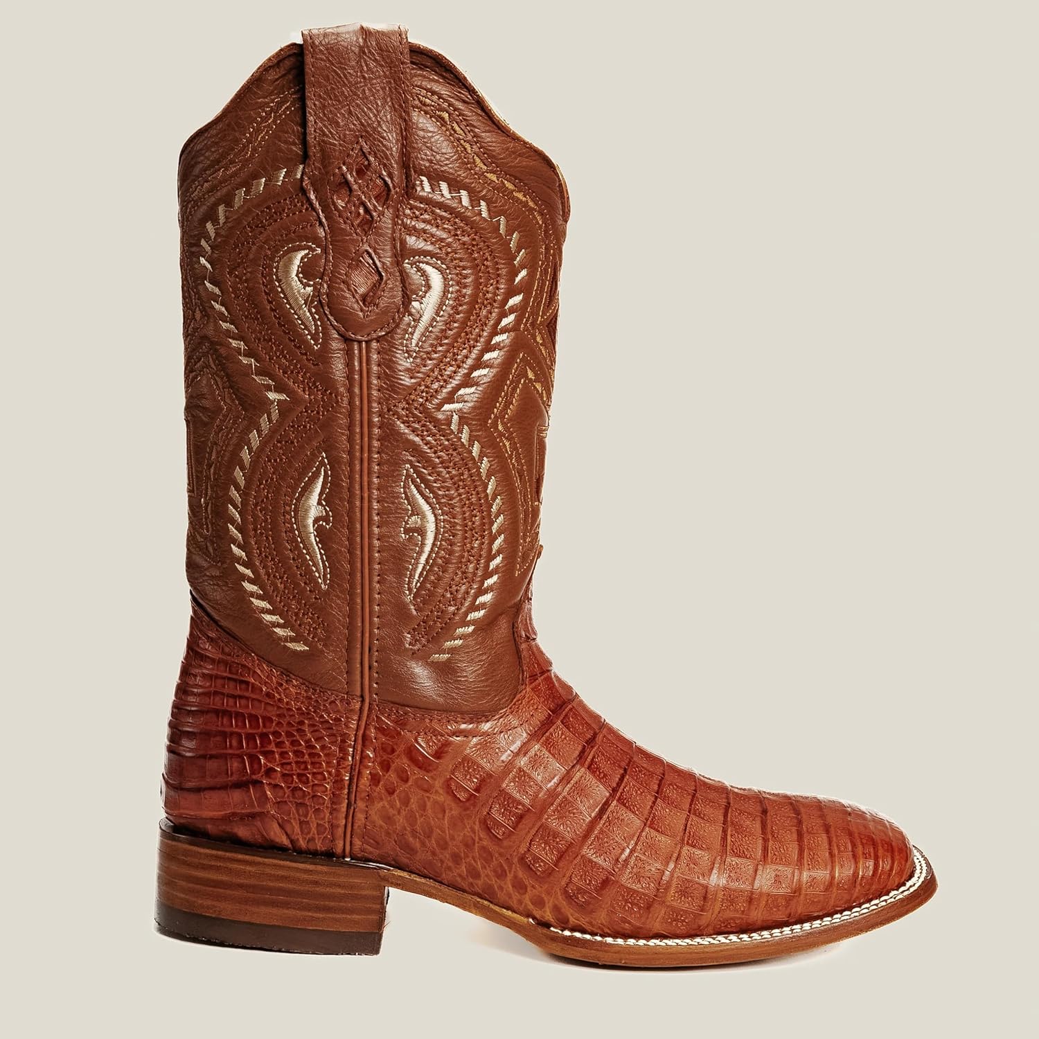 Мужские сапоги Rodeo Cartie из натуральной экзотической кожи каймана с квадратным носком - Shedron Generic, initial — фото 3